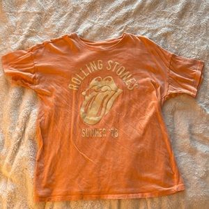 Neon pink/orange Rolling Stones tee